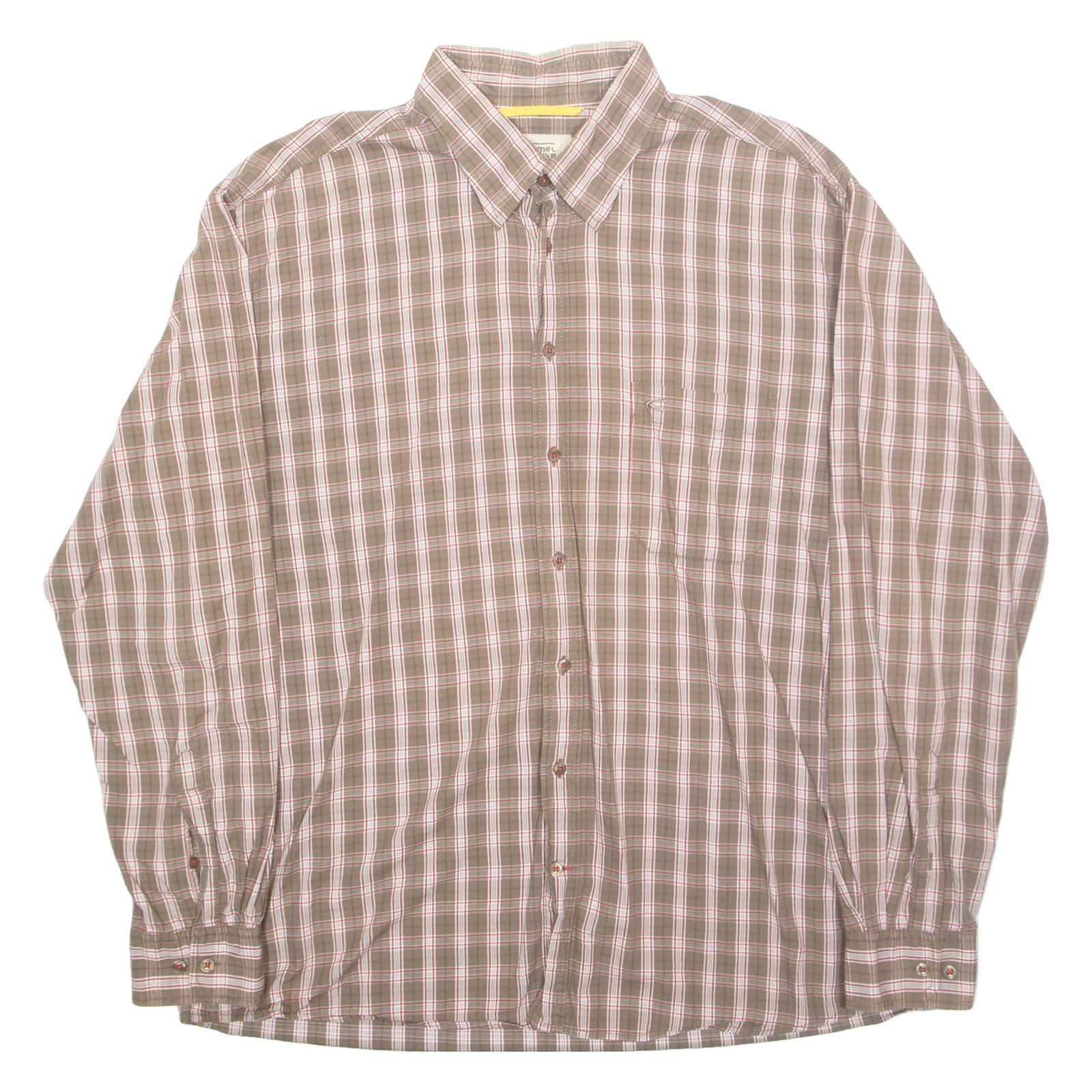 CAMEL ACTIVE Mens Shirt Brown Check Long Sleeve XL