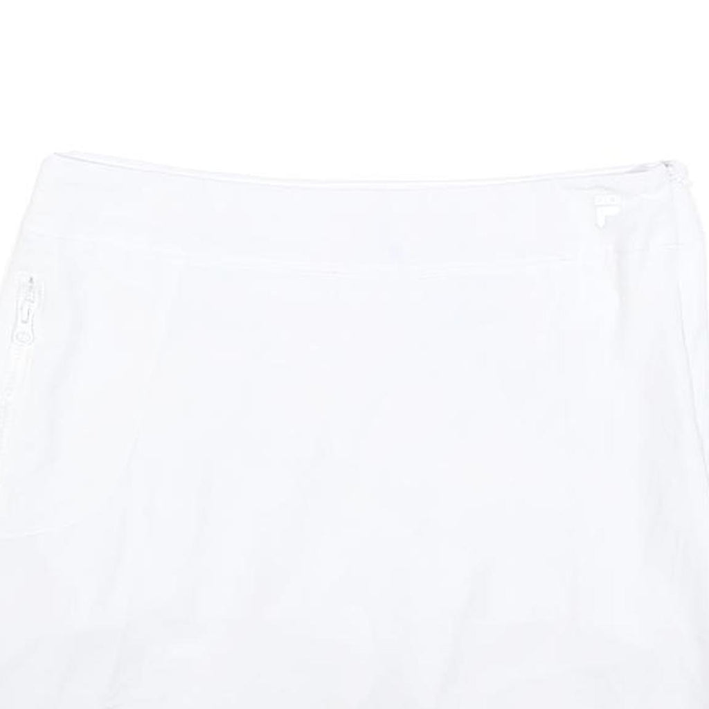 FILA Womens White Skater Short Skort Polyester Blend M Casual Activewear