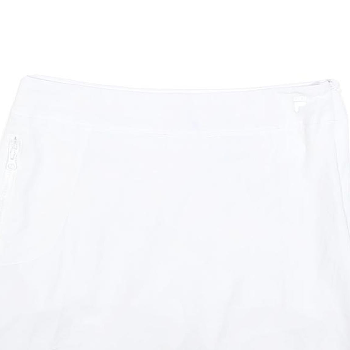 FILA Womens White Skater Short Skort Polyester Blend M Casual Activewear