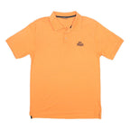 LONSDALE Mens Orange Cotton Blend Short Sleeve Polo Shirt L Embroidered Logo
