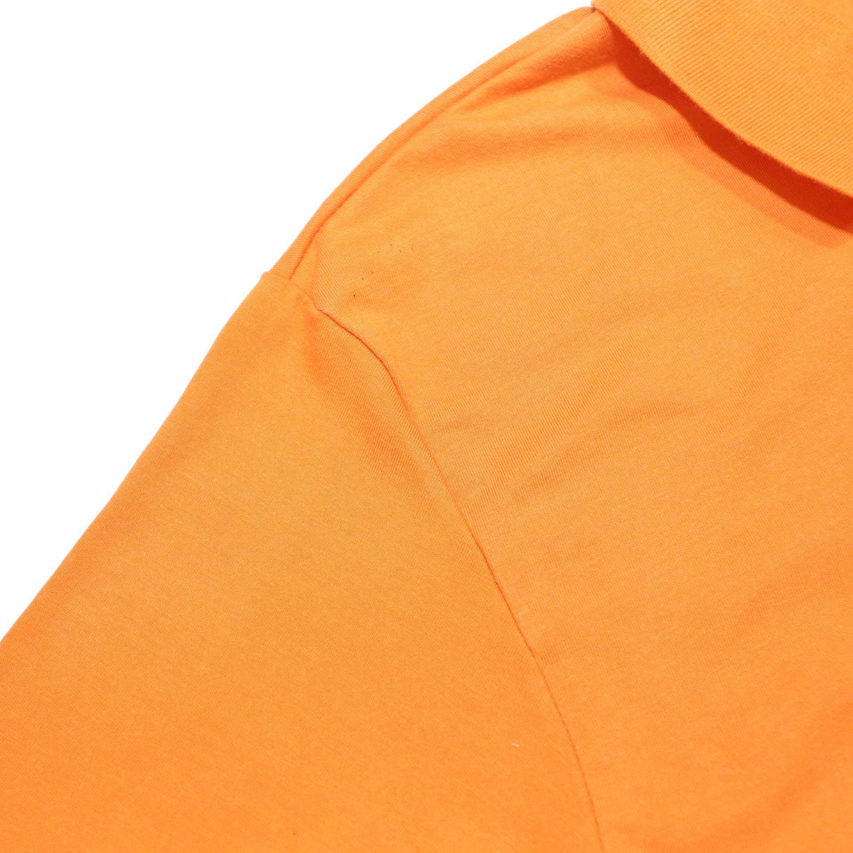 LONSDALE Mens Orange Cotton Blend Short Sleeve Polo Shirt L Embroidered Logo