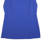 CLAUDIE PIERLOT Womens Blue Shift Dress Polyester Long Sleeve Scoop Neck S