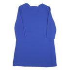CLAUDIE PIERLOT Womens Blue Shift Dress Polyester Long Sleeve Scoop Neck S
