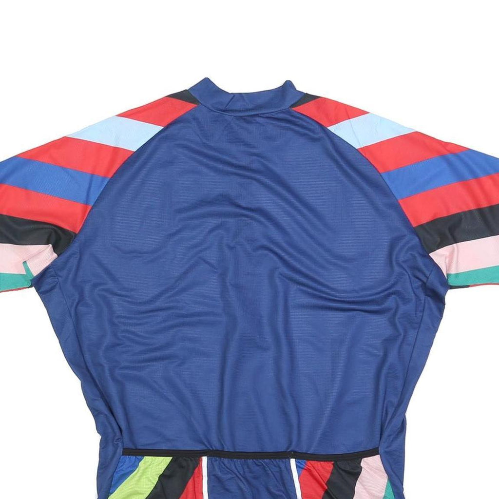 CEROTI Mens Blue Polyester Cycling Jersey M Short Sleeve Zip Neck