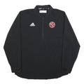 ADIDAS Mens Black Munster Mustangs Soccer Track Jacket L Polyester Blend Zip