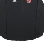 ADIDAS Mens Black Munster Mustangs Soccer Track Jacket L Polyester Blend Zip
