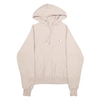 CHAMPION REVERSE WEAVE Mens Beige Hoodie S Cotton Blend Pullover Casual