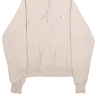 CHAMPION REVERSE WEAVE Mens Beige Hoodie S Cotton Blend Pullover Casual