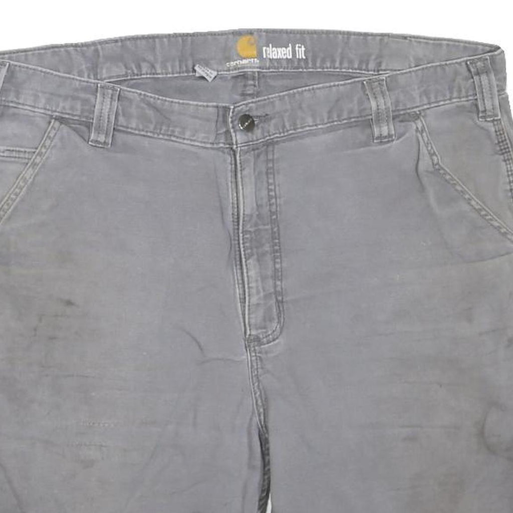 CARHARTT Mens Shorts Grey Casual Relaxed Fit L W38 Workwear Utility Cotton Blend