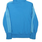 ADIDAS Womens Blue Hoodie UK 10 Cotton Blend Casual Sports Pullover
