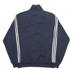 ADIDAS Mens Navy Blue Track Jacket L Polyester Zip Casual Sport 3 Stripe