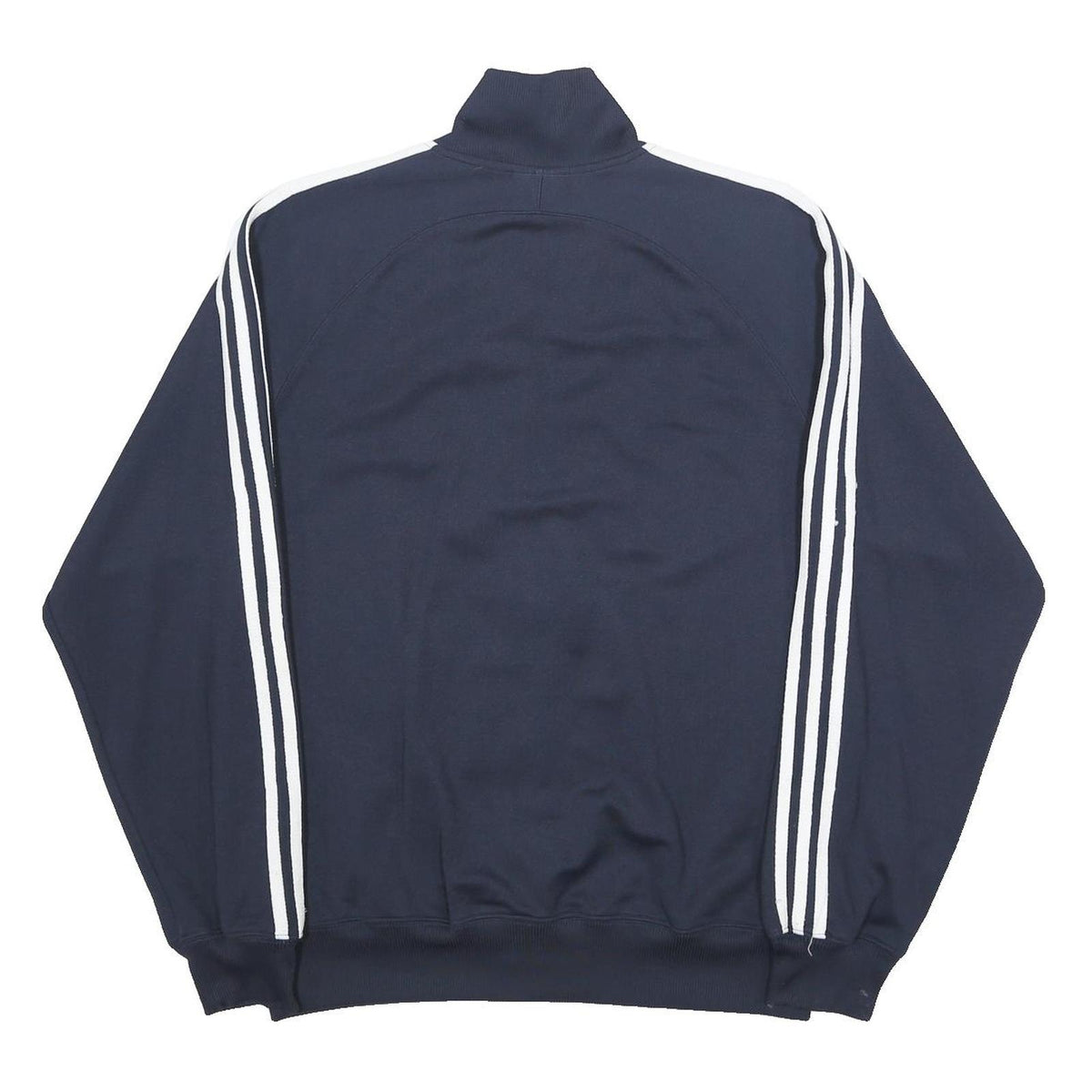 ADIDAS Mens Navy Blue Track Jacket L Polyester Zip Casual Sport 3 Stripe