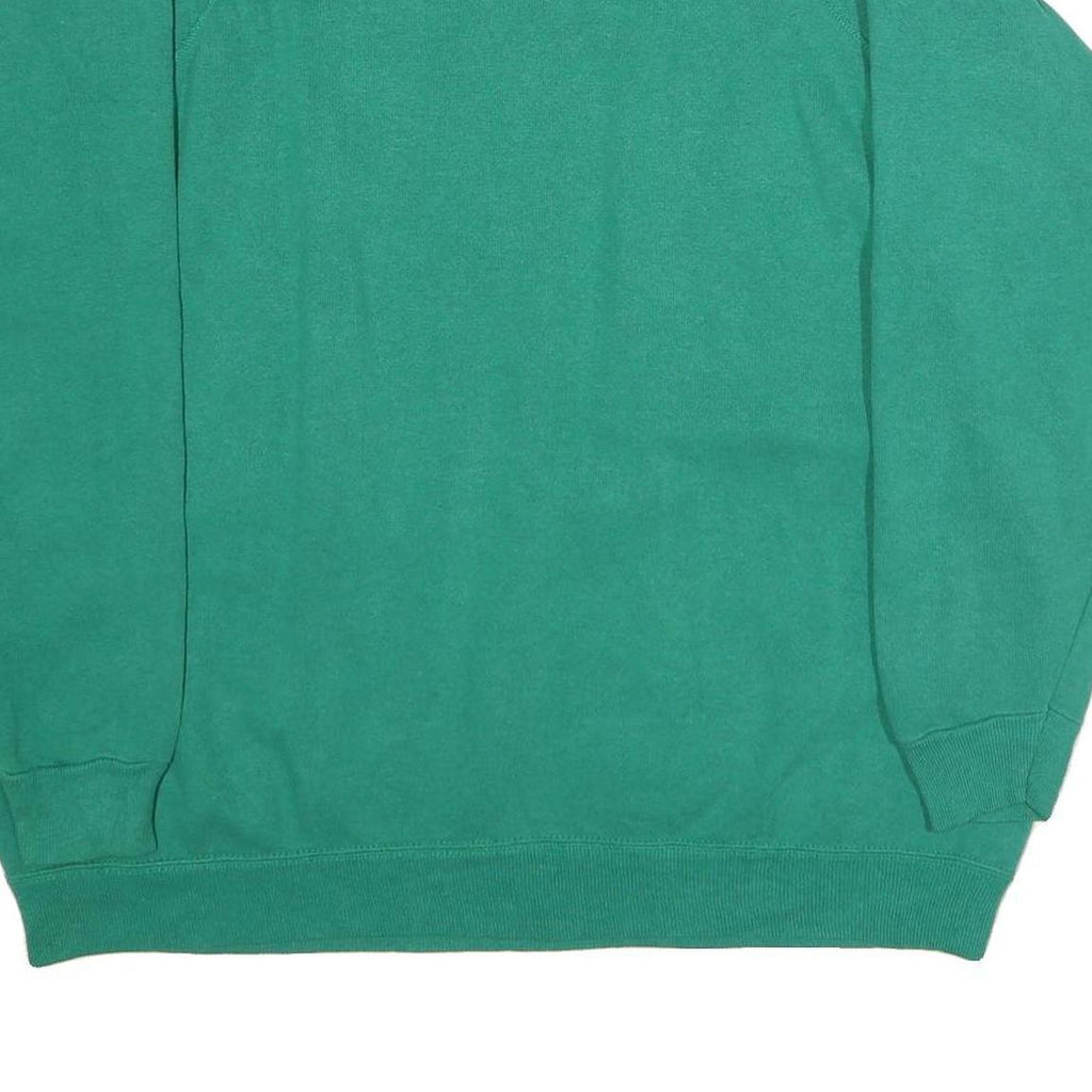 HANES SPORT Mens Green Crew Neck 2XL Cotton Blend Sweatshirt Casual Pullover