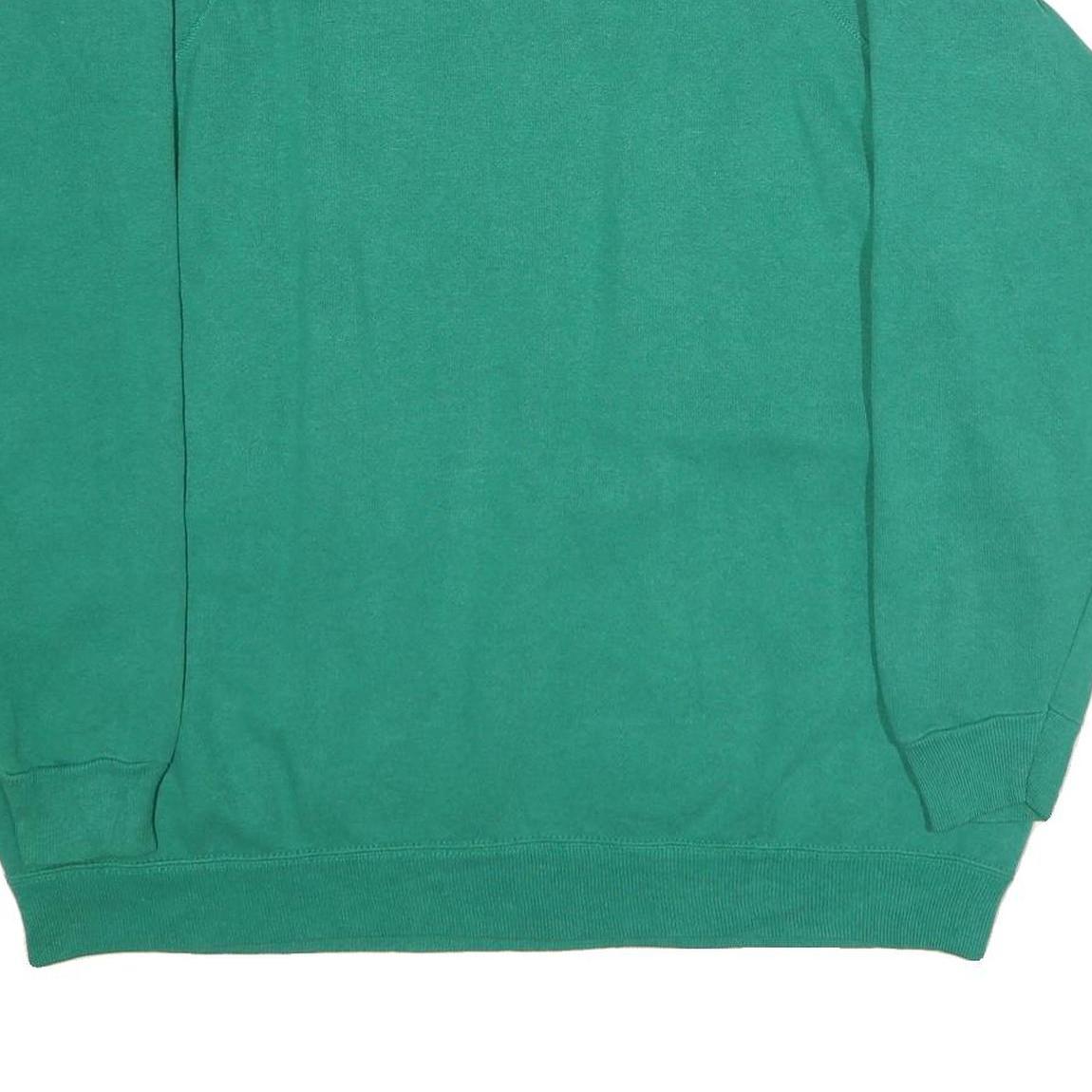 HANES SPORT Mens Green Crew Neck 2XL Cotton Blend Sweatshirt Casual Pullover