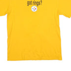 NFL Mens Yellow Pittsburgh Steelers Graphic T-Shirt M Short Sleeve Crew Neck