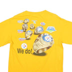 NFL Mens Yellow Pittsburgh Steelers Graphic T-Shirt M Short Sleeve Crew Neck