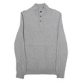 CHAPS Mens Grey Pullover Patterned Crew Neck Cotton Jumper M Casual Knitwear