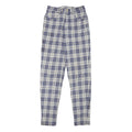 DISMERO Womens Jeans Blue & Cream Slim Skinny Denim Plaid W25 L30 Stretch Cotton