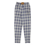 DISMERO Womens Jeans Blue & Cream Slim Skinny Denim Plaid W25 L30 Stretch Cotton