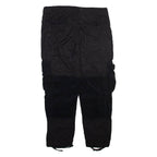 POLO RALPH LAUREN Cargo Womens Trousers Black Relaxed Tapered Linen W34 L26