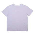 KARL KANI Womens Lilac & White Graphic T-Shirt XS Short Sleeve Crew Neck