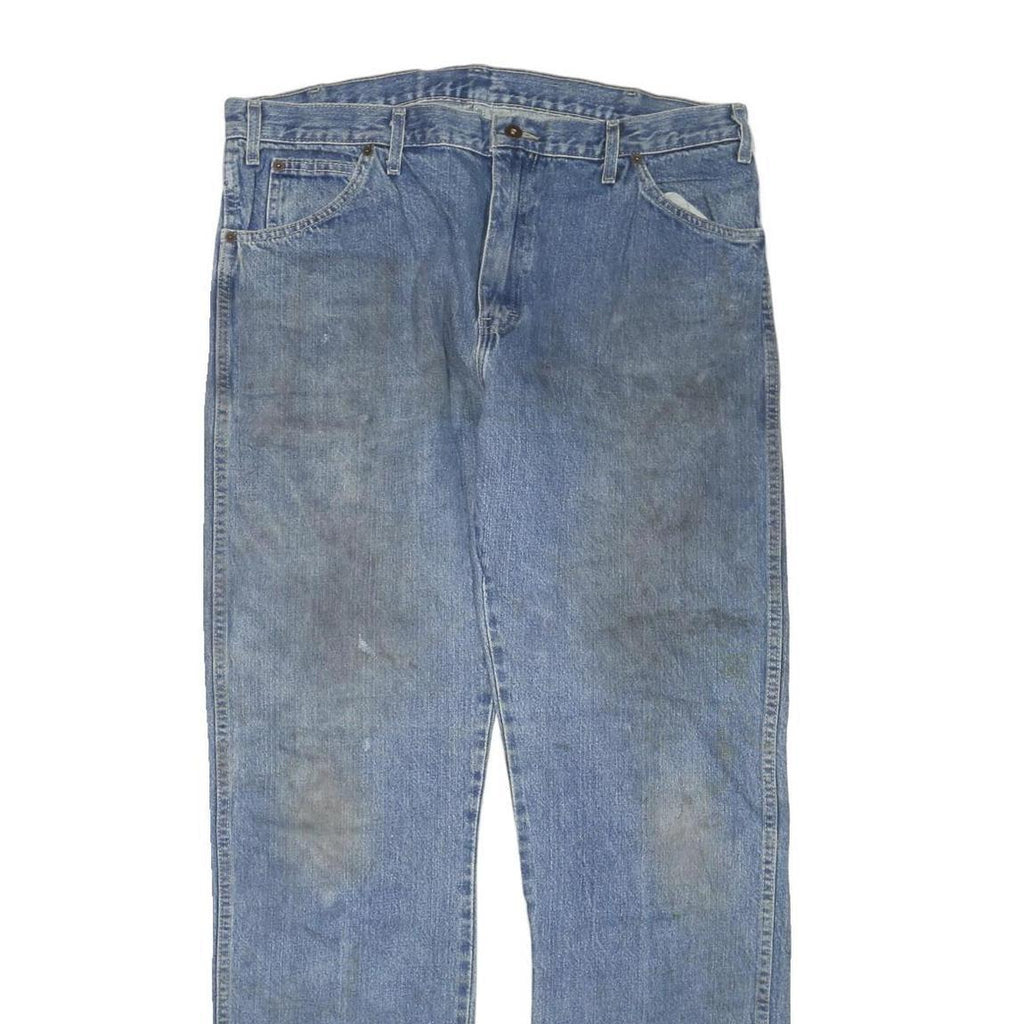 DICKIES Mens Regular Fit Blue Denim Jeans W38 L33 Workwear Zip Closure