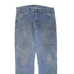 DICKIES Mens Regular Fit Blue Denim Jeans W38 L33 Workwear Zip Closure
