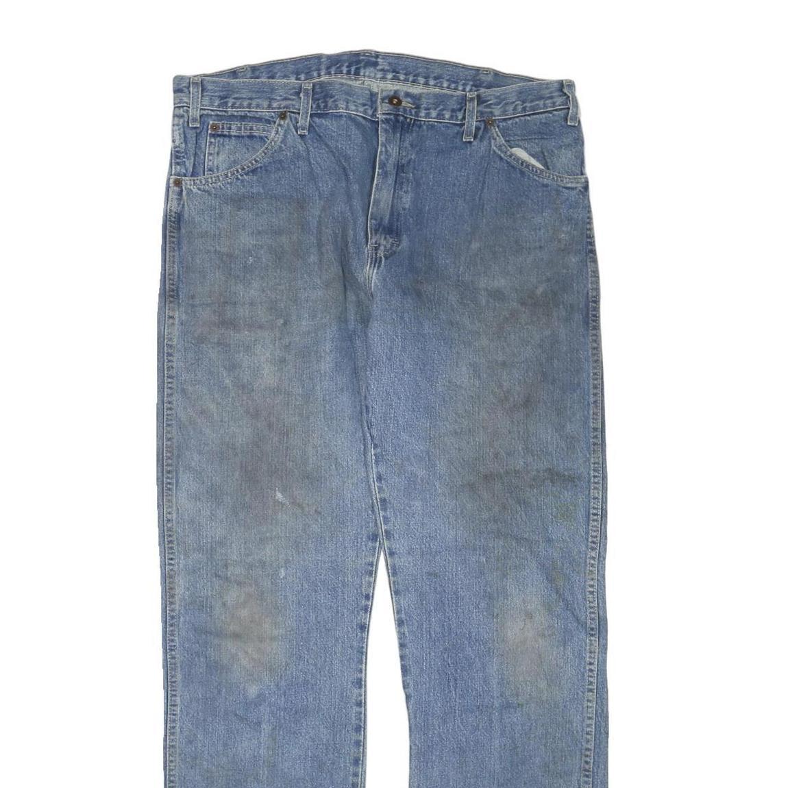 DICKIES Mens Regular Fit Blue Denim Jeans W38 L33 Workwear Zip Closure