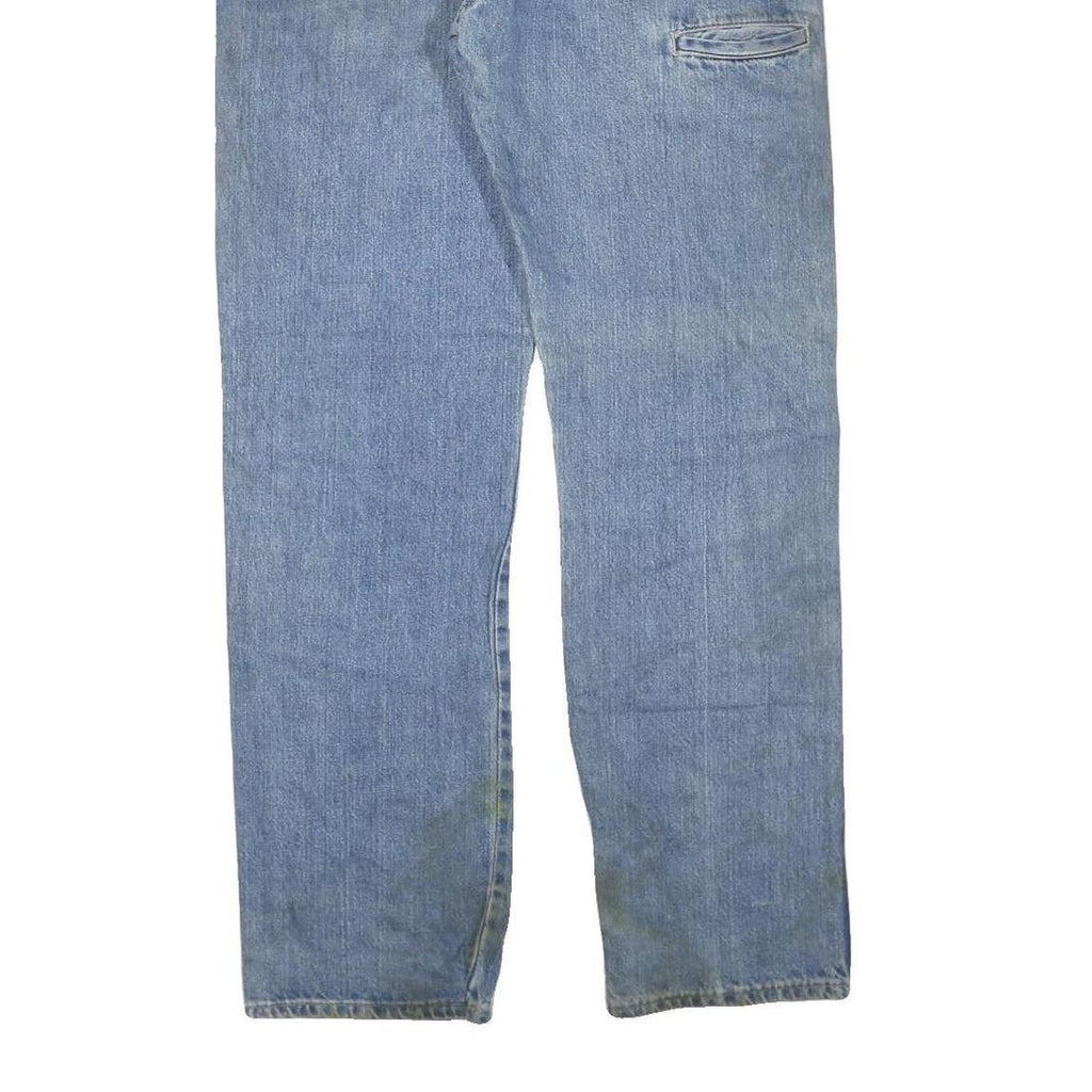 DICKIES Mens Regular Fit Blue Denim Jeans W38 L33 Workwear Zip Closure