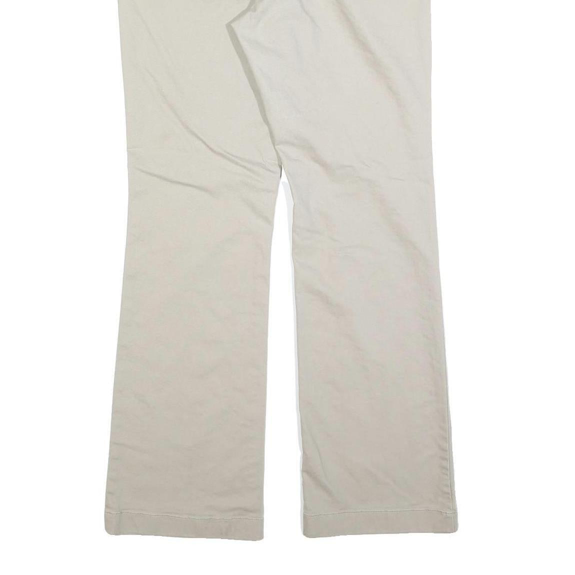 DICKIES Womens Cotton Blend Beige Regular Fit Straight Leg Trousers W32 L32