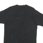 CHAMPION Mens Black Graphic T-Shirt L Short Sleeve Crew Neck Cotton Blend