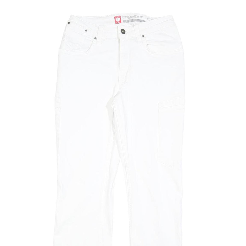 ENGELBERT STRAUSS Womens White Regular Fit Straight Denim Jeans W28 L30