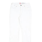 ENGELBERT STRAUSS Womens White Regular Fit Straight Denim Jeans W28 L30