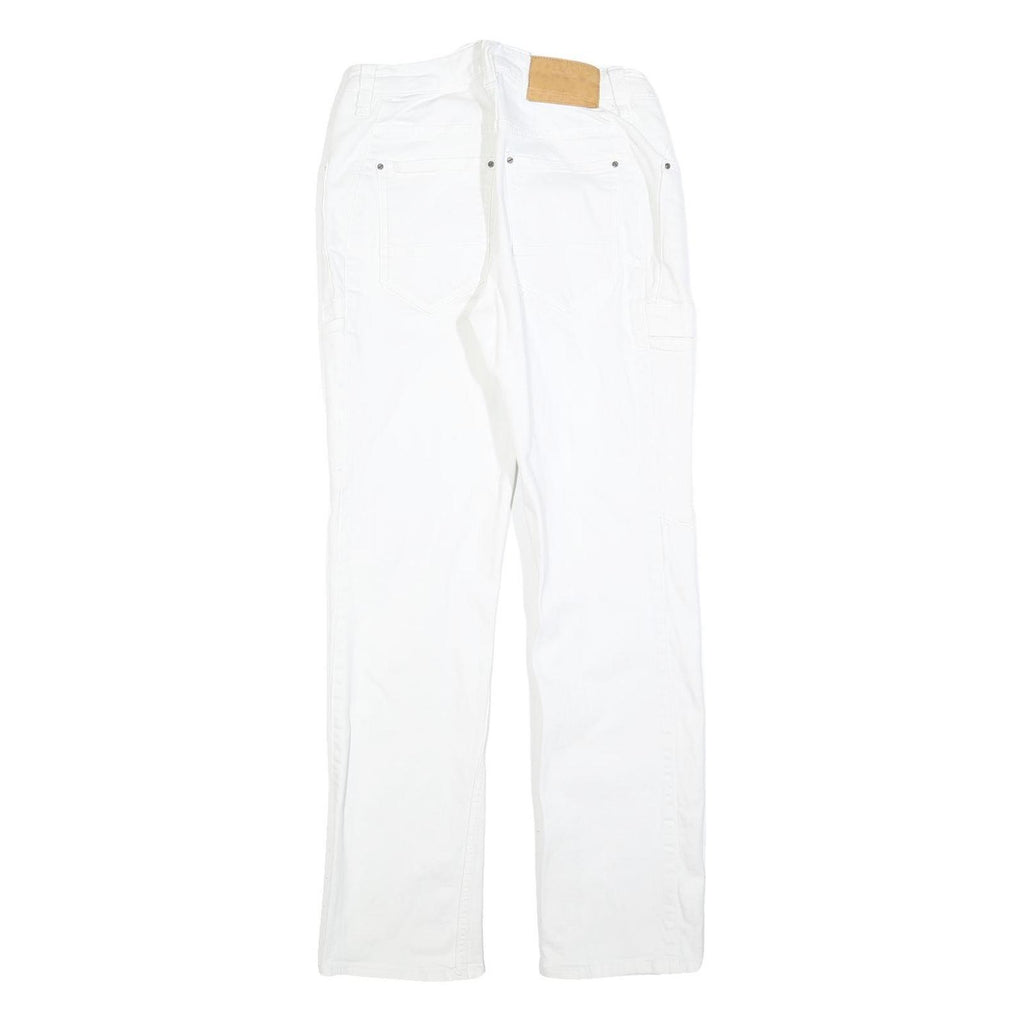 ENGELBERT STRAUSS Womens White Regular Fit Straight Denim Jeans W28 L30