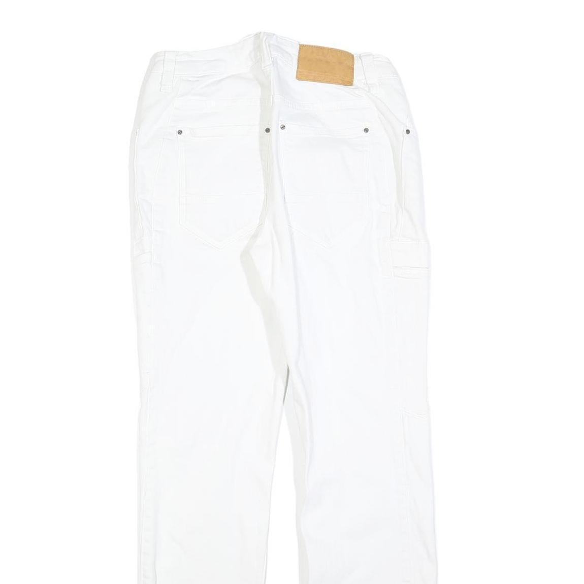 ENGELBERT STRAUSS Womens White Regular Fit Straight Denim Jeans W28 L30