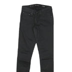 LEVI'S Womens Black Slim Skinny Denim Jeans Cotton Blend Zip W24 L30 Classic Fit