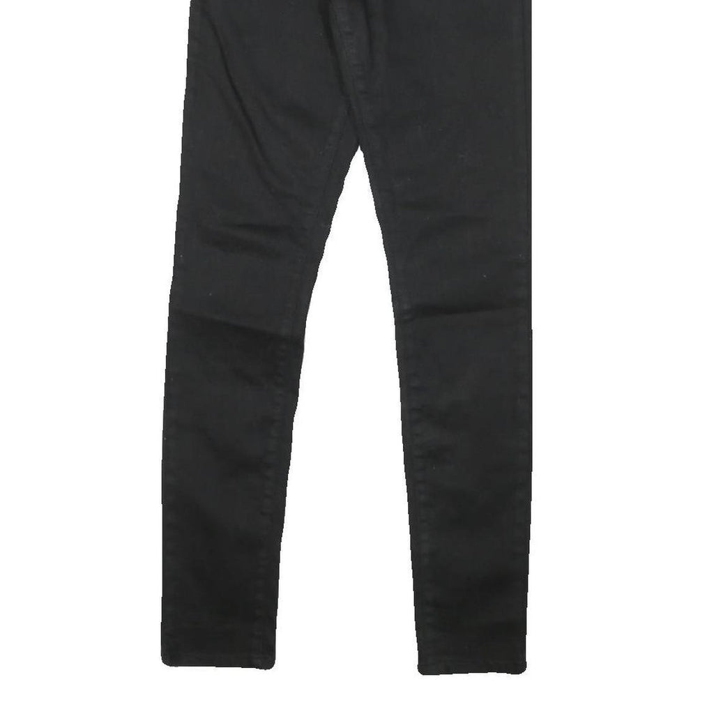 LEVI'S Womens Black Slim Skinny Denim Jeans Cotton Blend Zip W24 L30 Classic Fit