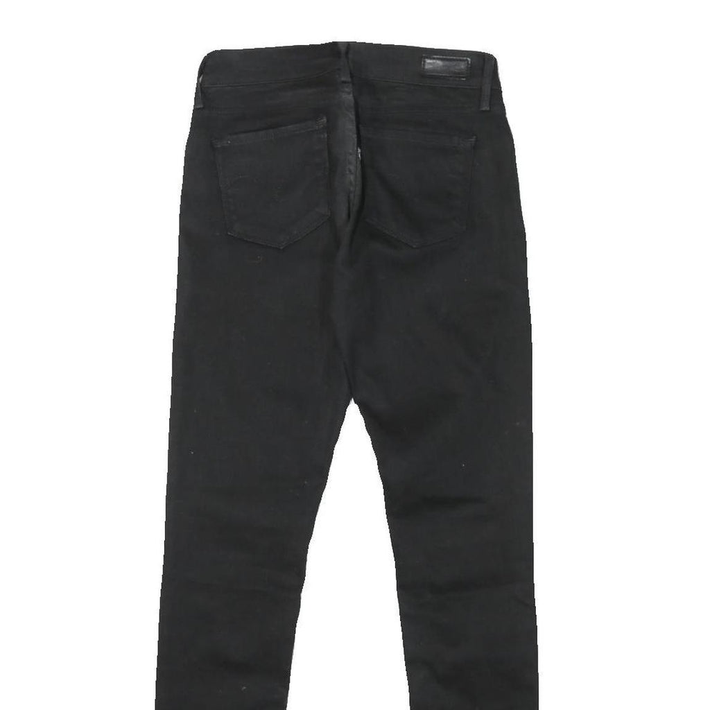 LEVI'S Womens Black Slim Skinny Denim Jeans Cotton Blend Zip W24 L30 Classic Fit