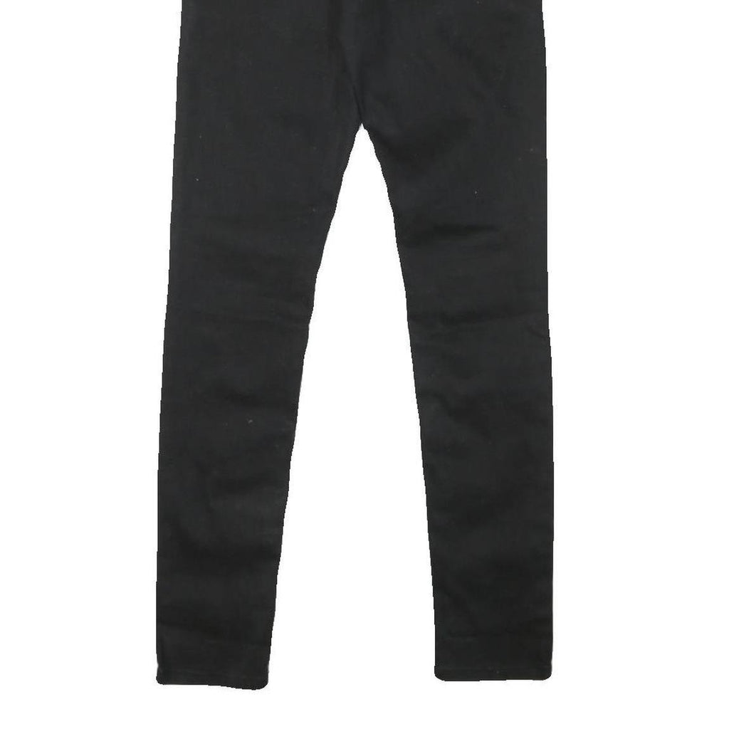 LEVI'S Womens Black Slim Skinny Denim Jeans Cotton Blend Zip W24 L30 Classic Fit