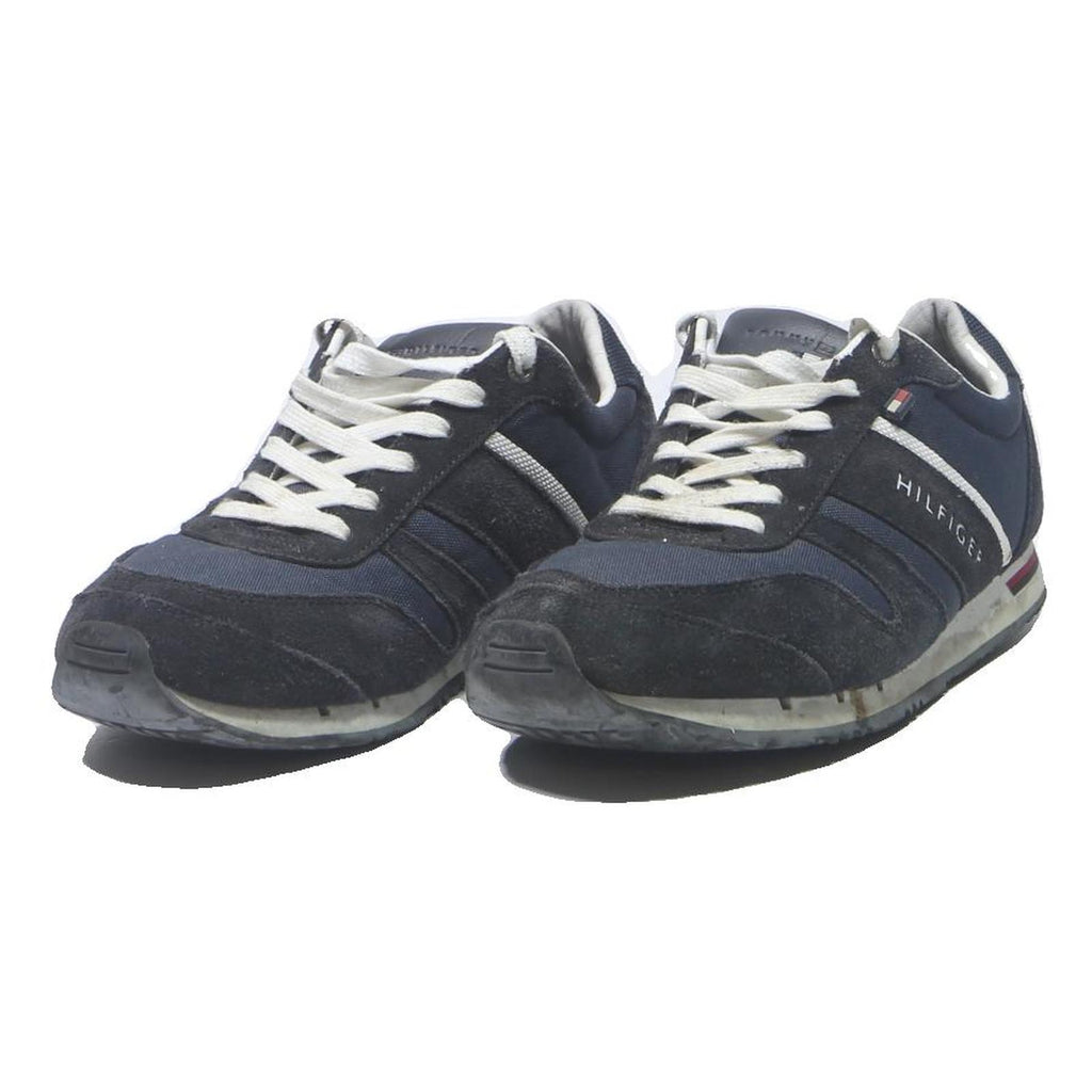 TOMMY HILFIGER Mens Lace-Up Trainers Blue Synthetic UK 6.5 Casual Footwear