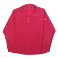 BERGHAUS Womens Red Plain Pullover Jumper 1/4 Zip Polyester M Outdoor Fleece