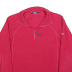 BERGHAUS Womens Red Plain Pullover Jumper 1/4 Zip Polyester M Outdoor Fleece