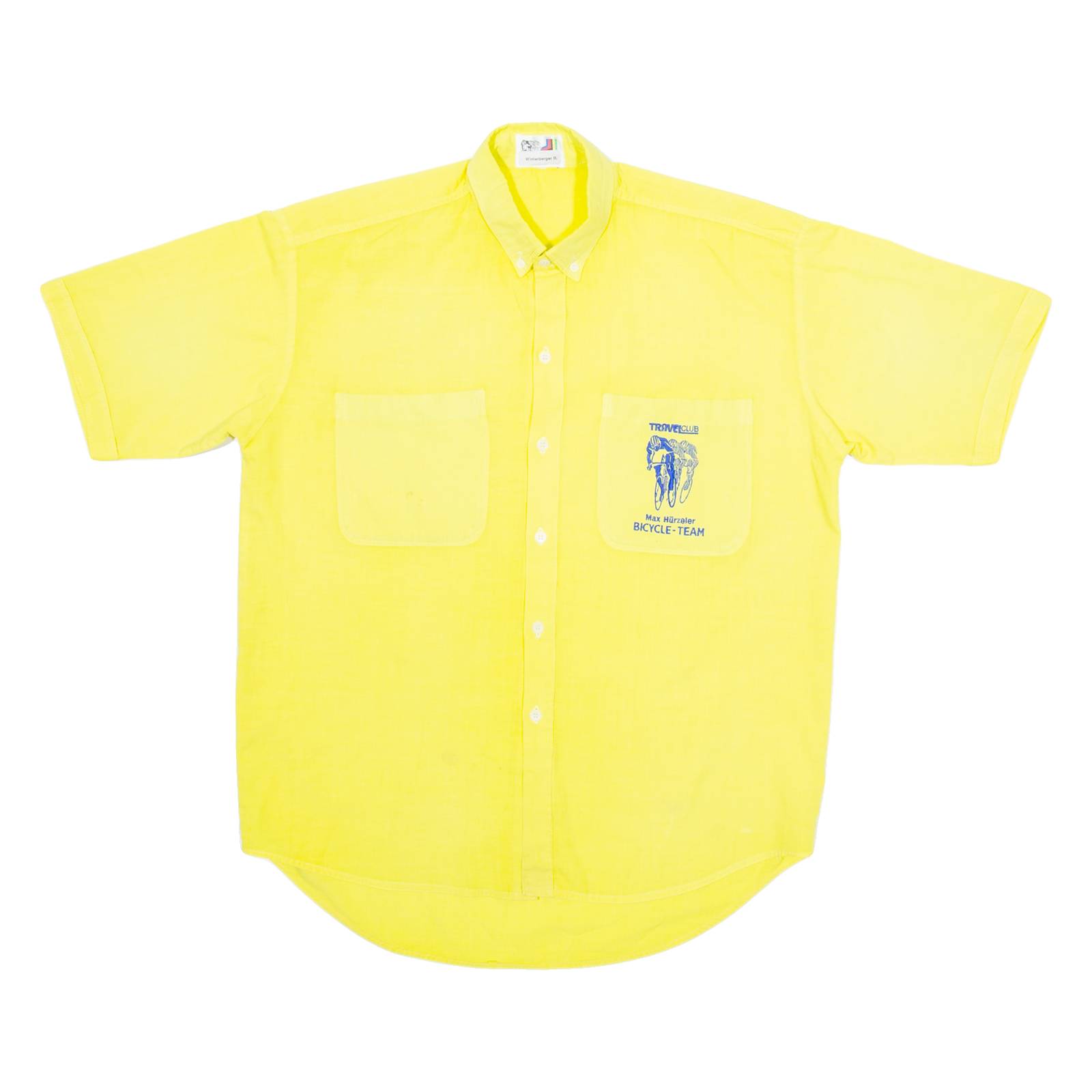 Travel Club Mens Plain Shirt Yellow M