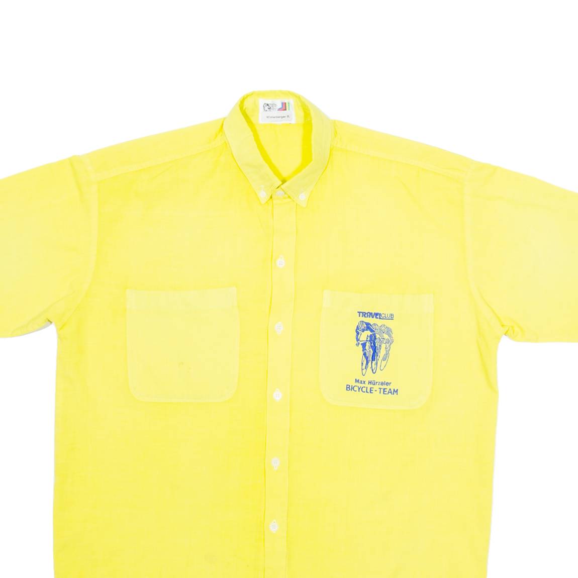 Travel Club Mens Plain Shirt Yellow M