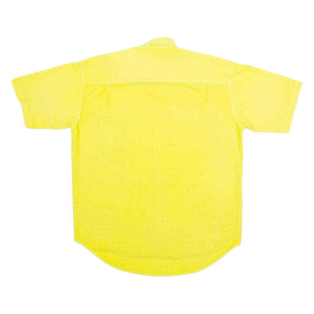 Travel Club Mens Plain Shirt Yellow M