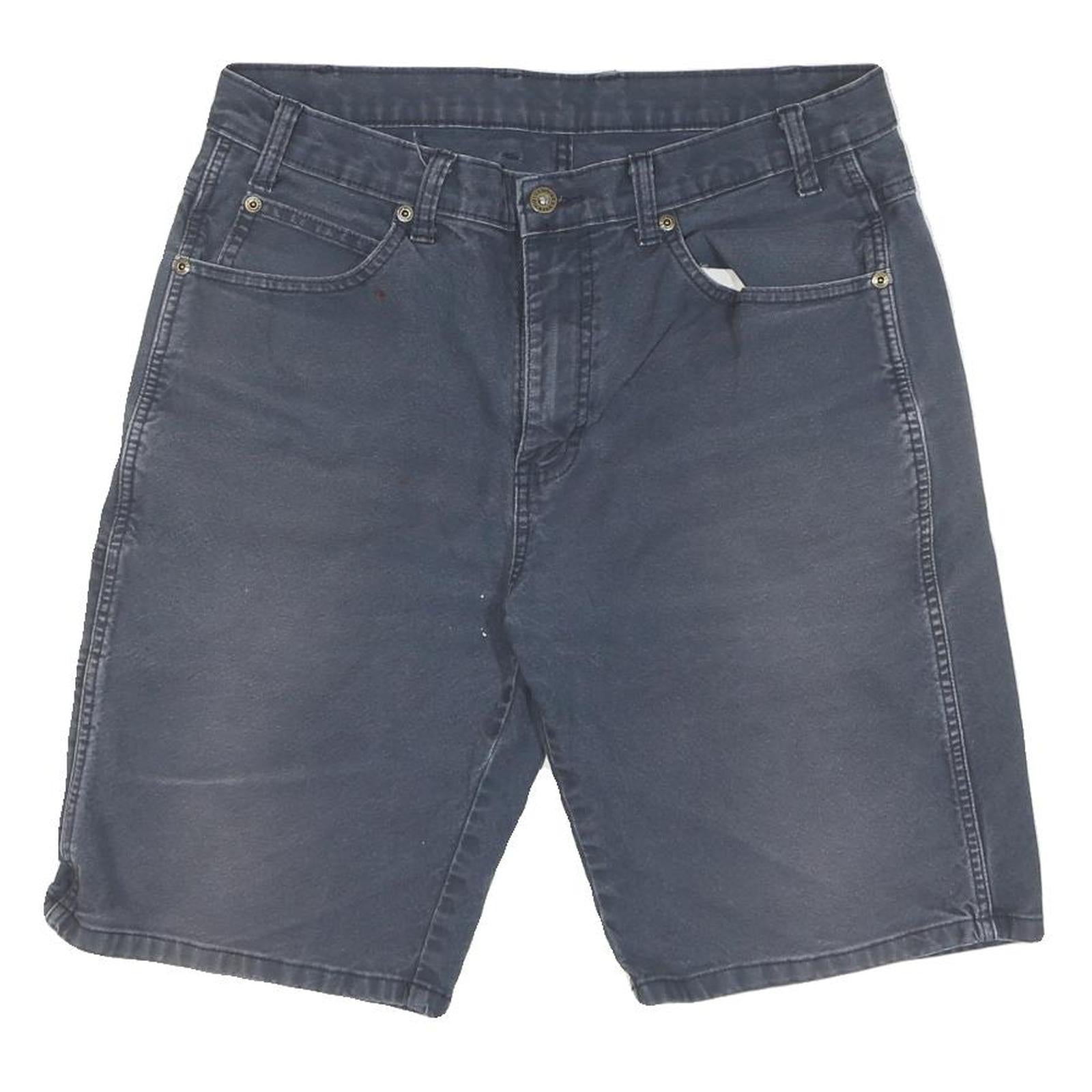 DICKIES Mens Shorts Blue Cargo Cotton Blend L W36 Workwear Relaxed Fit