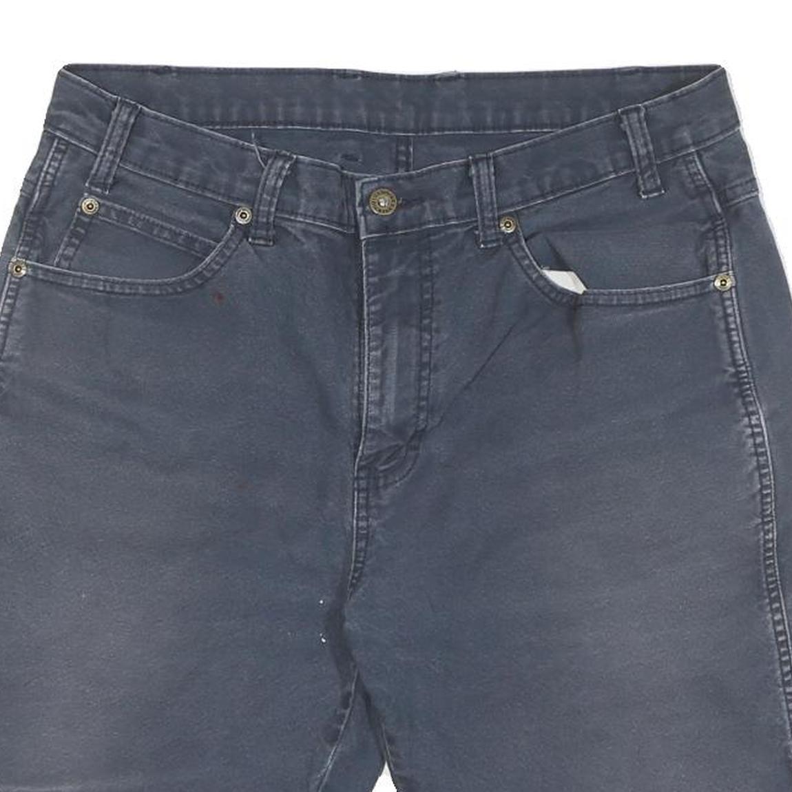 DICKIES Mens Shorts Blue Cargo Cotton Blend L W36 Workwear Relaxed Fit