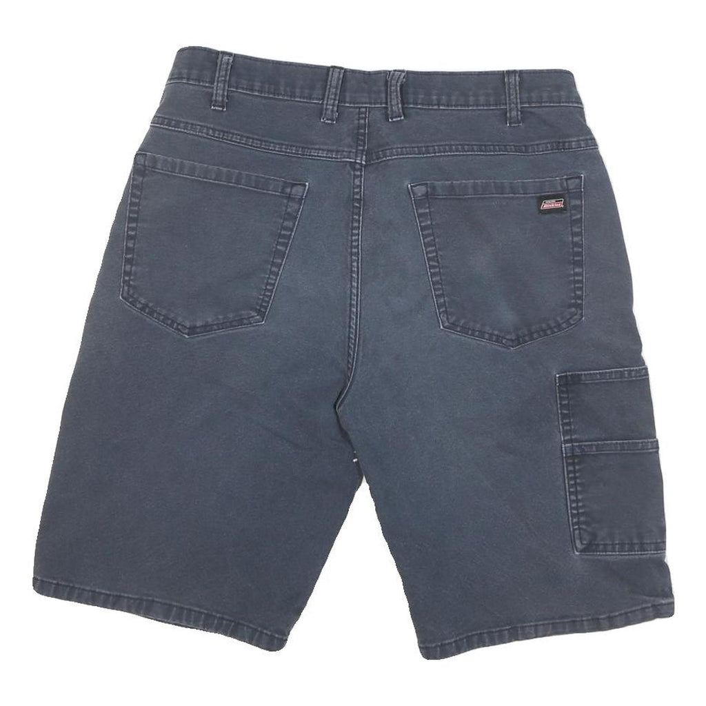 DICKIES Mens Shorts Blue Cargo Cotton Blend L W36 Workwear Relaxed Fit