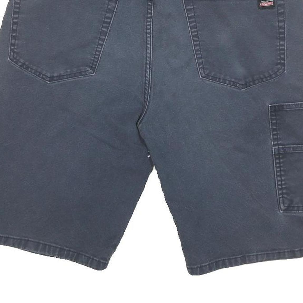 DICKIES Mens Shorts Blue Cargo Cotton Blend L W36 Workwear Relaxed Fit