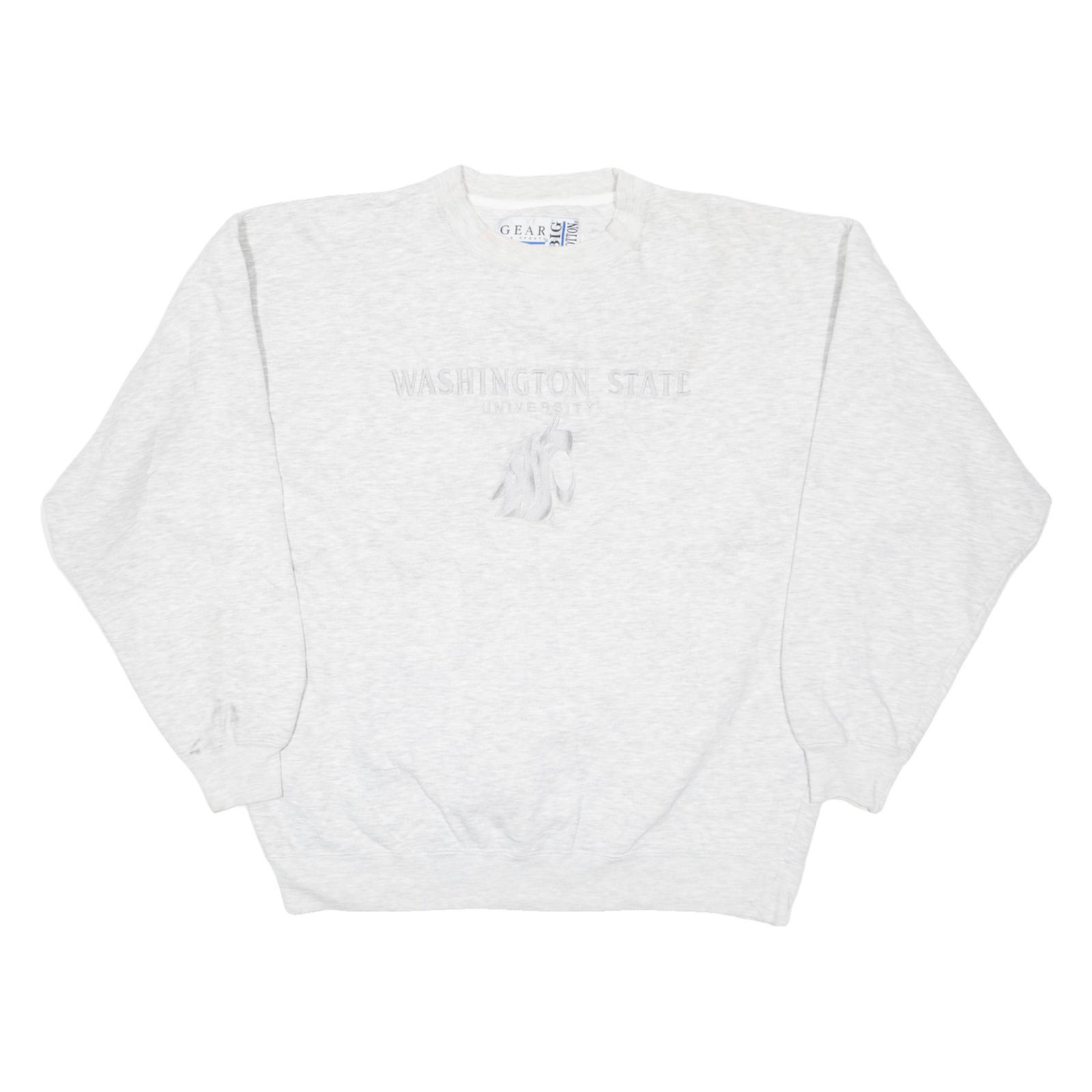 BIG COTTON Washington State University Mens Sweatshirt Grey USA M
